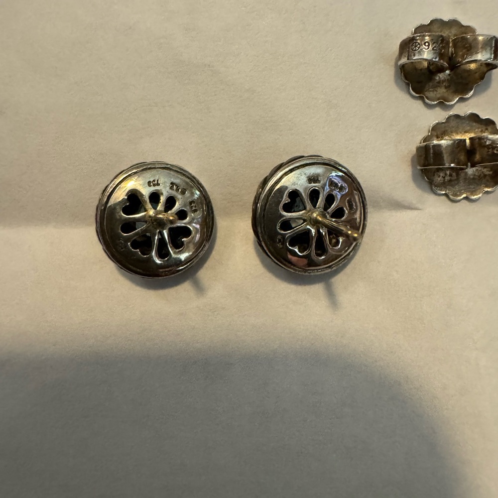 David Yurman blue topaz cable earrings - Picture 3 of 9